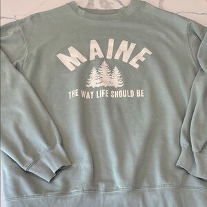 MV Sport Green Crewneck Sweatshirt Casual Comfort